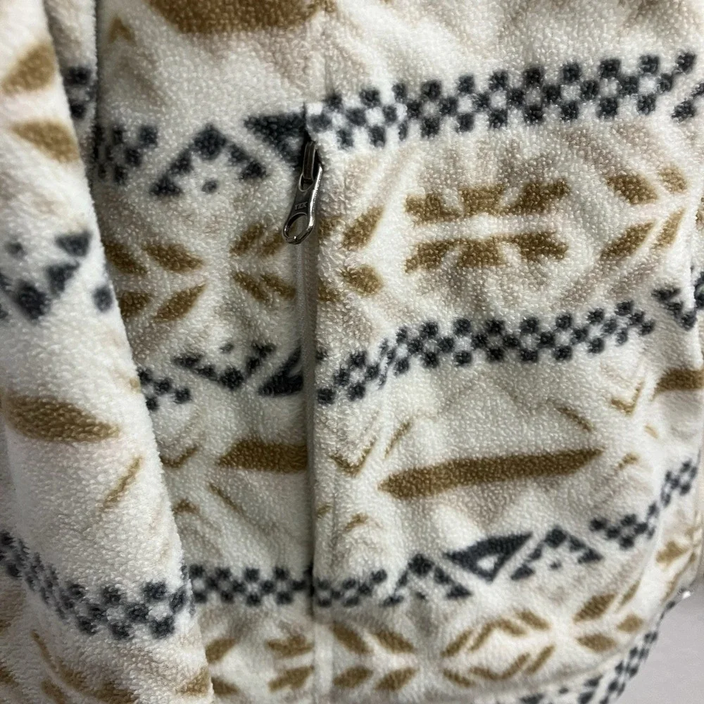 Columbia Aztec Print Fleece Jacket Full Zip Girls XL (18/20) Fits Adult S/M